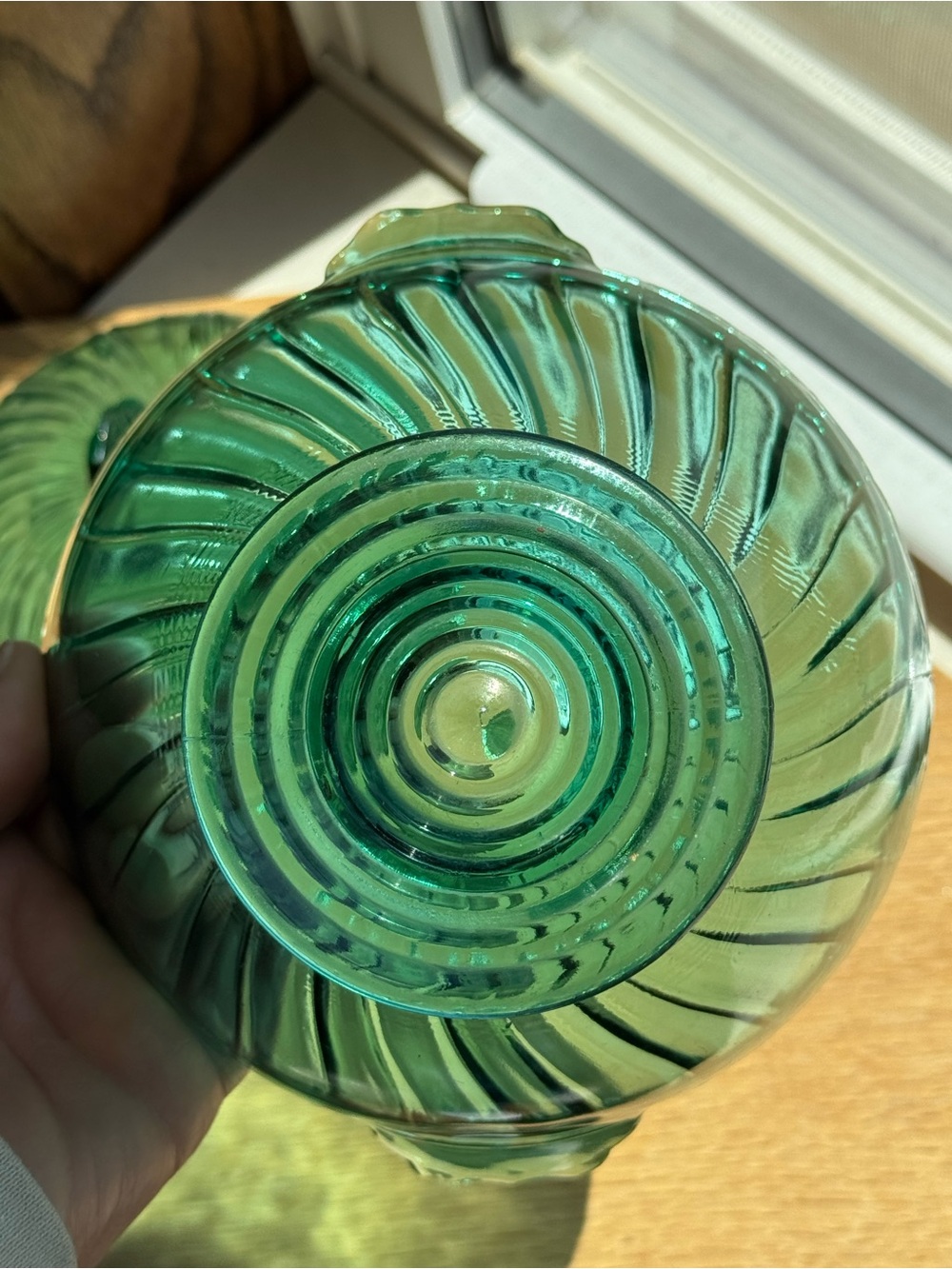 VINTAGE JEANNETTE Glass “Swirl” Candy Dish in Ultramarine - Picture 6 of 7